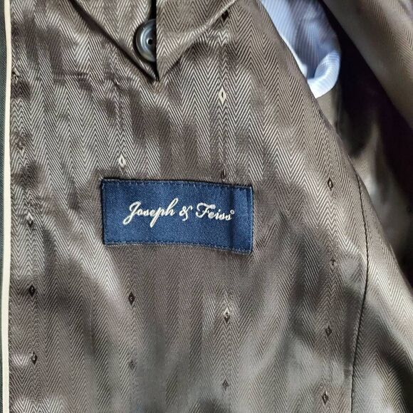 Joseph & Feiss Men’s Pinstripe Wool Suit Jacket Blazer Size 39L New With Tags - Picture 7 of 11